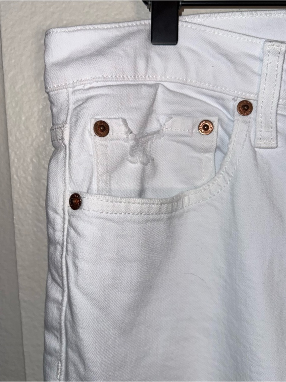 NWT PISTOLA Charlie High Rise Classic Straight raw hem distressed denim jeans 32 - Picture 6 of 8